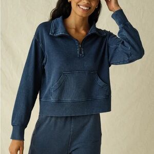 NWT Fair Harbor XS Saltaire Half Zip Pullover Organic Cotton Sustainable Shirt